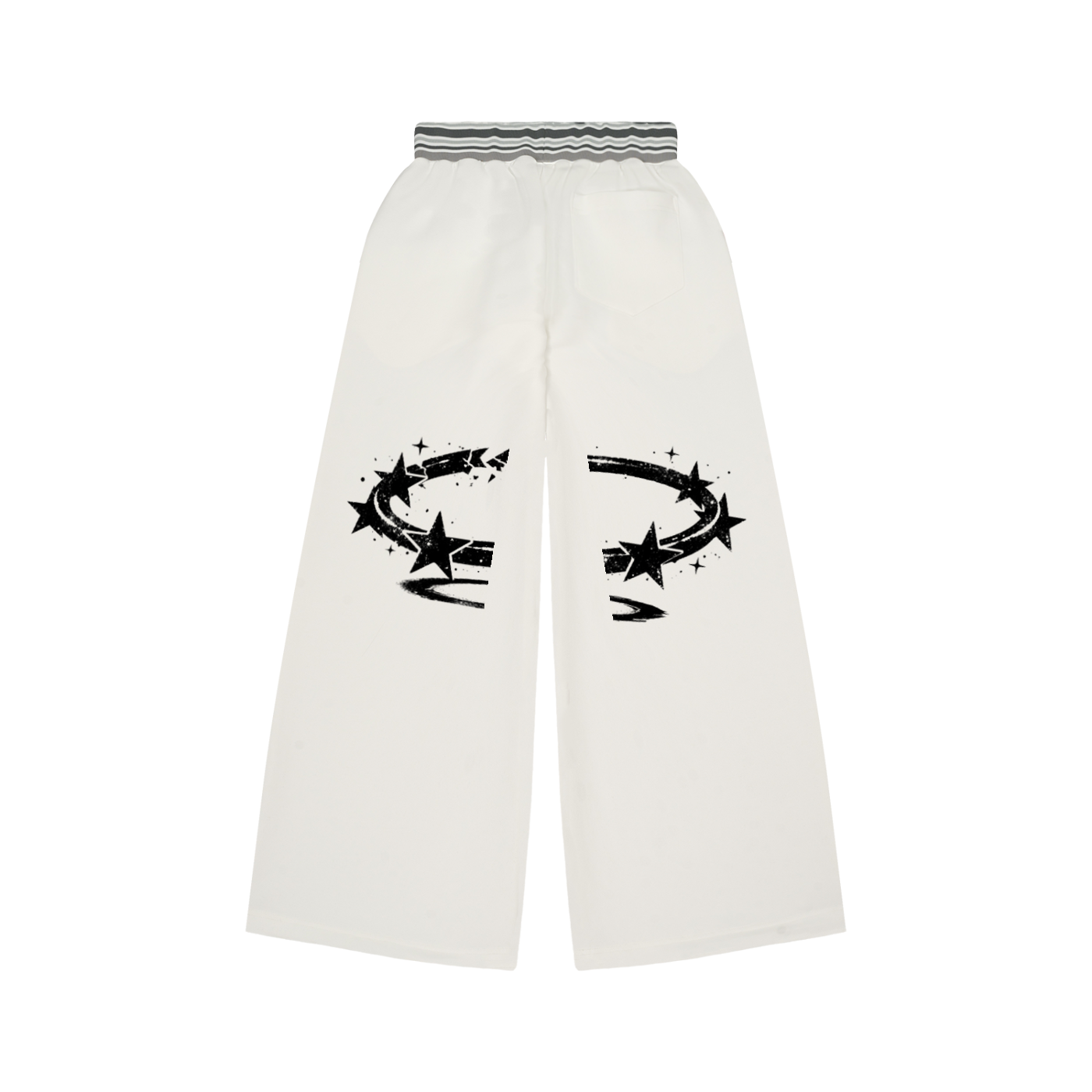 Striped Waist Wide Leg Pants