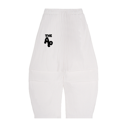 Striped Drawstring Barrel Pants