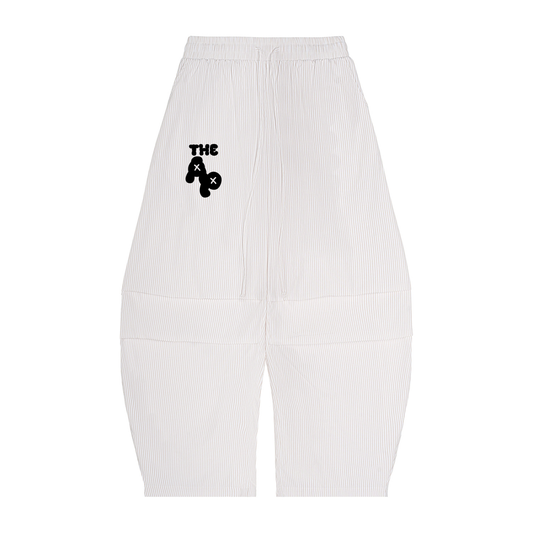 Striped Drawstring Barrel Pants