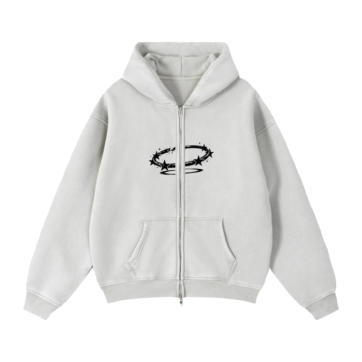 Double Zip Boxy Fleece Hoodie - The Rebirth