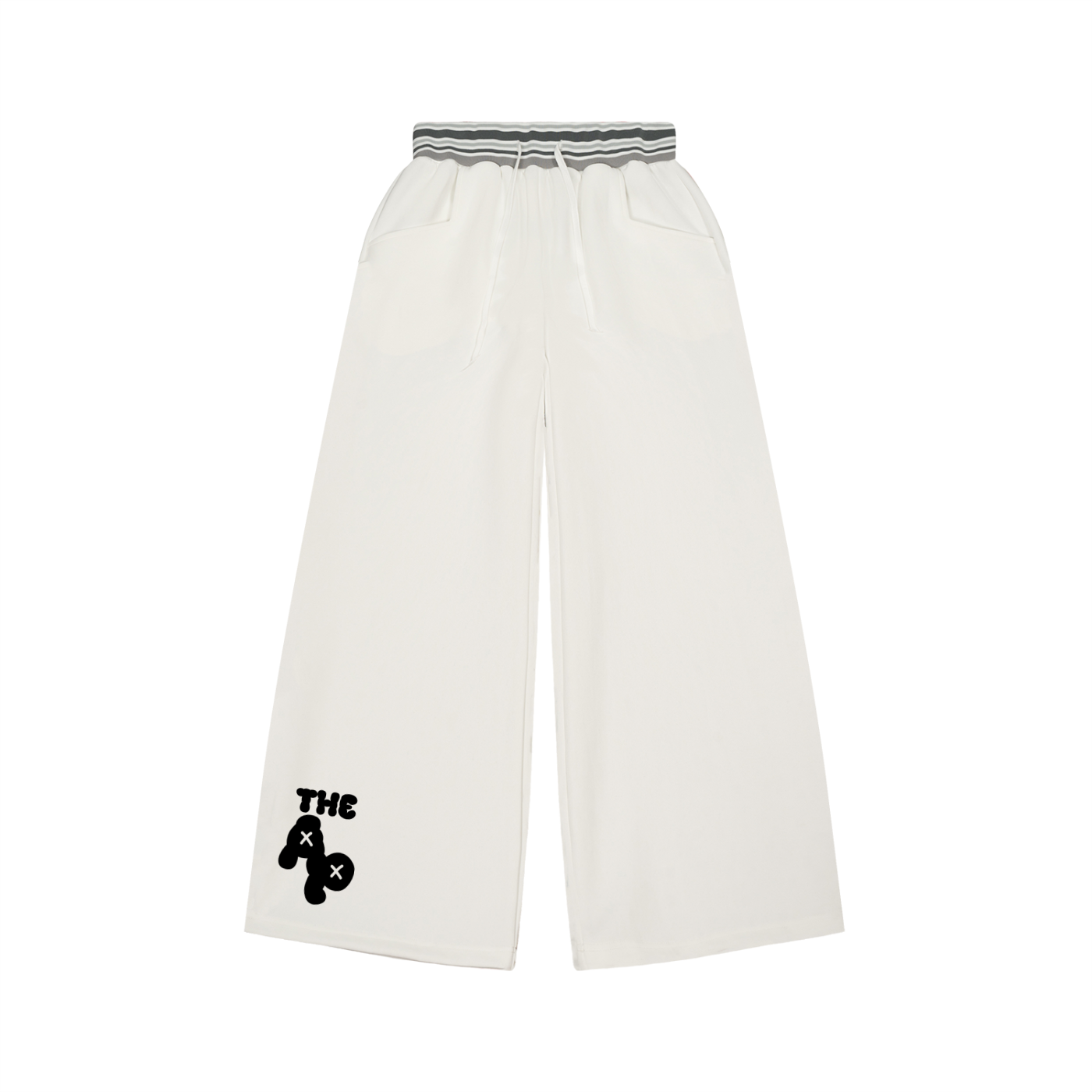 Striped Waist Wide Leg Pants