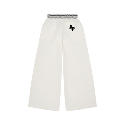 Striped Waist Wide Leg Pants